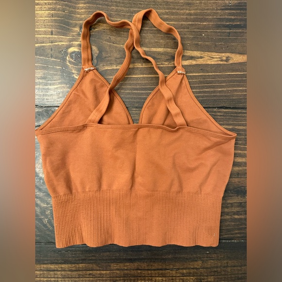 NWOT Free People Good Karma Crop Top in Terracotta M/L - Picture 7 of 9